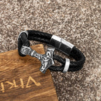 PENDRA Rune Vintage Leather Bracelet