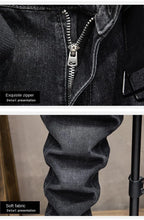 Winter Pants Brushed Denim Fabric Korean Style Clothes Luxury Street Men's Boots Cut Stretch Slim Plush Wool Thicken Jeans Pants