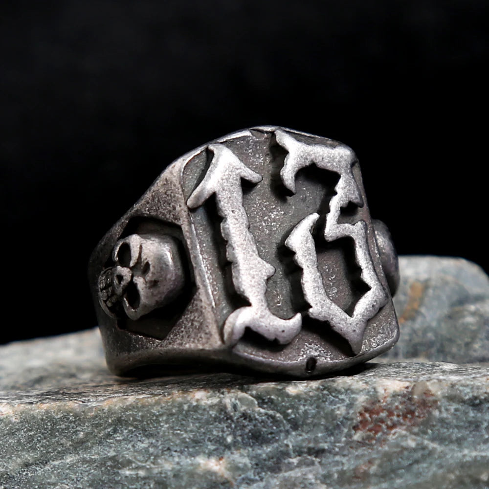 PENDRA Lucky7 316L Stainless Steel Lucky Number Ring