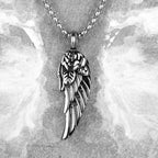 PENDRA Rose Wings Animal Steel Necklace