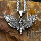 PENDRA Deathmoth Gothic Death Head Moth Necklace