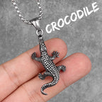 PENDRA Crocodile Animal Steel Necklace