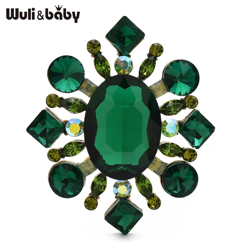 PENDRA Royale Palace Crystal Round Flower Brooch