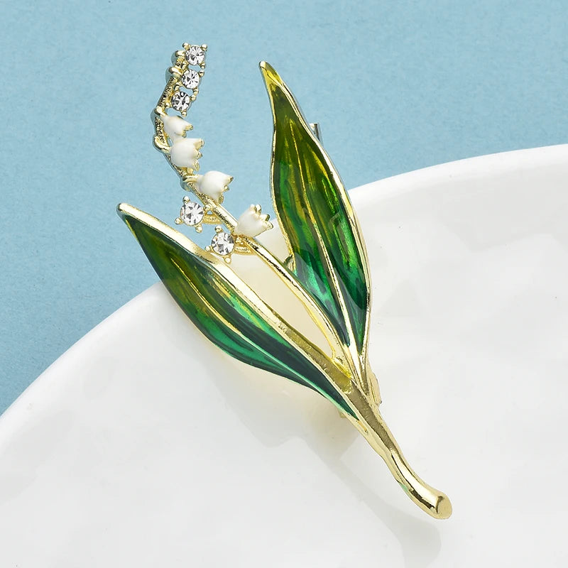 PENDRA Liliana Enamel Lily Flower Brooch