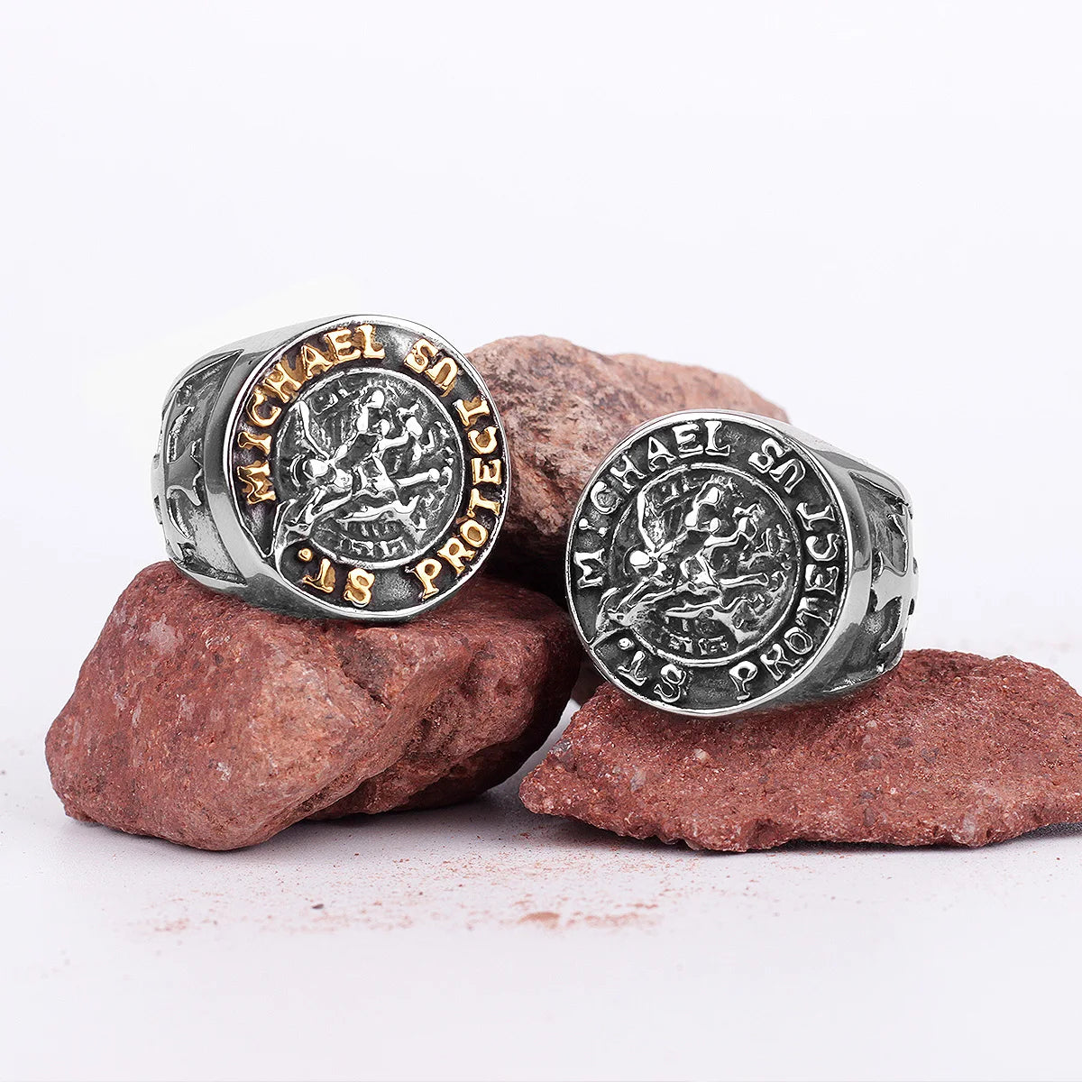PENDRA St Michael Good Steel Ring
