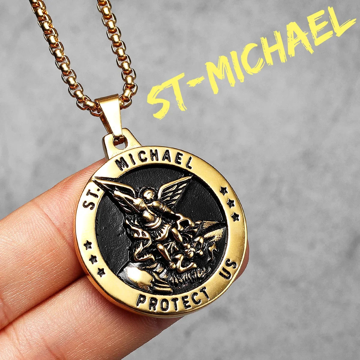 PENDRA St Michael Arch Steel Necklace