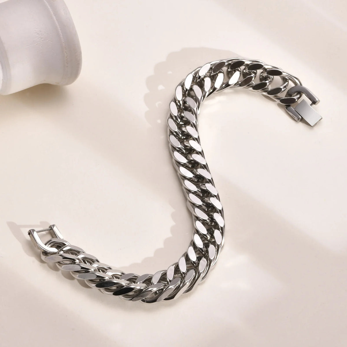 PENDRA Cuban Silver Chunky Bracelet
