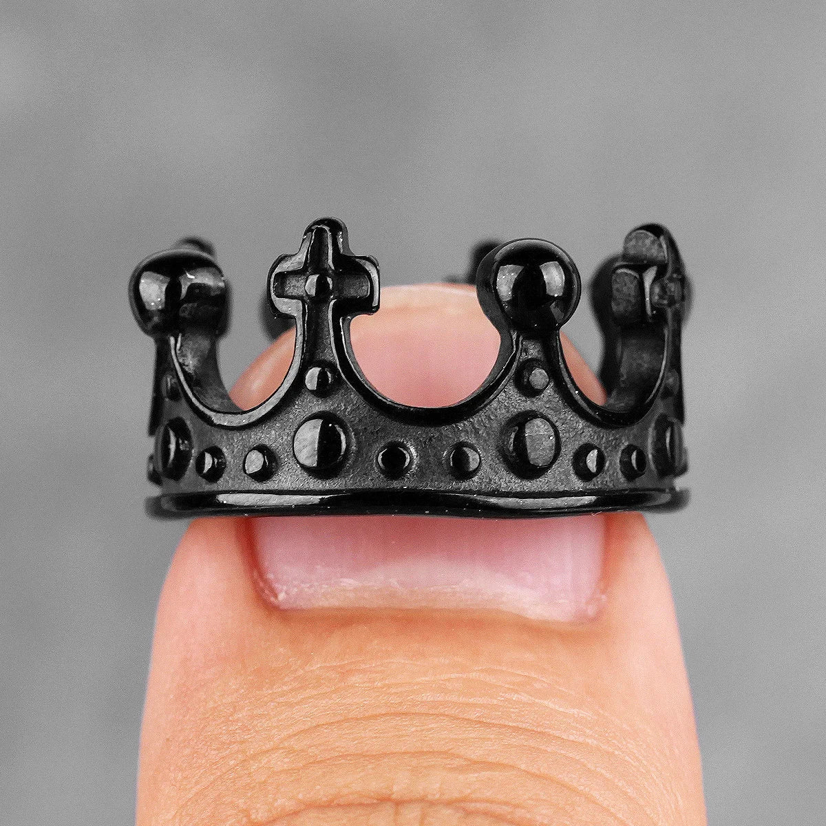 Aesthetic Crown Men Rings Stainless Steel Punk Rock Vintage Cool Stuff Fashion Jewelry Accessories For Women Gift Wholesale