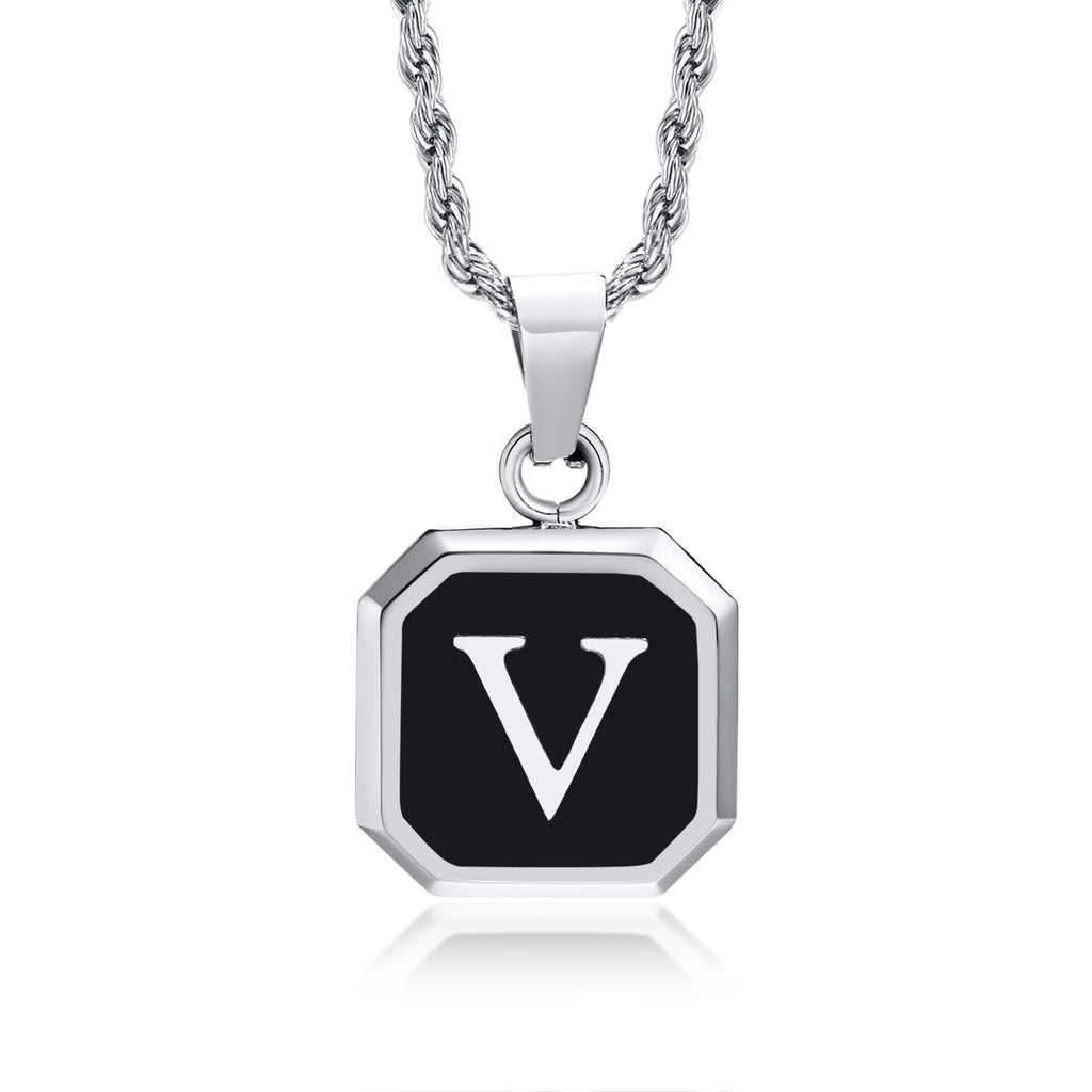 PENDRA Square Twisted Pendant Necklace