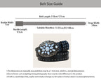 PENDRA Lunaine Leather Turquoise Buckle Western Gothic Belt