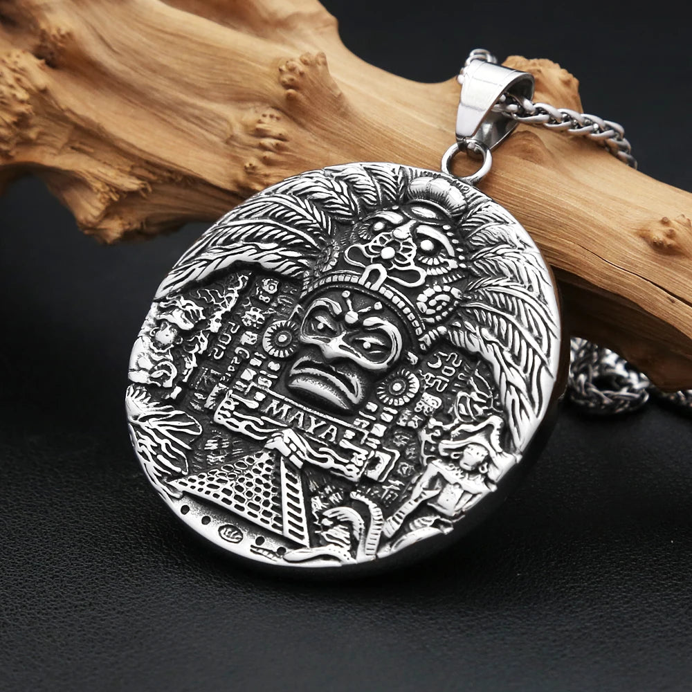 PENDRA Mayanforge Vintage Mayan Pattern Pendant