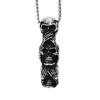 PENDRA Skullgoth Gothic Skull Pendant Necklace