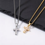 PENDRA Cross Zircon Pendant Necklace