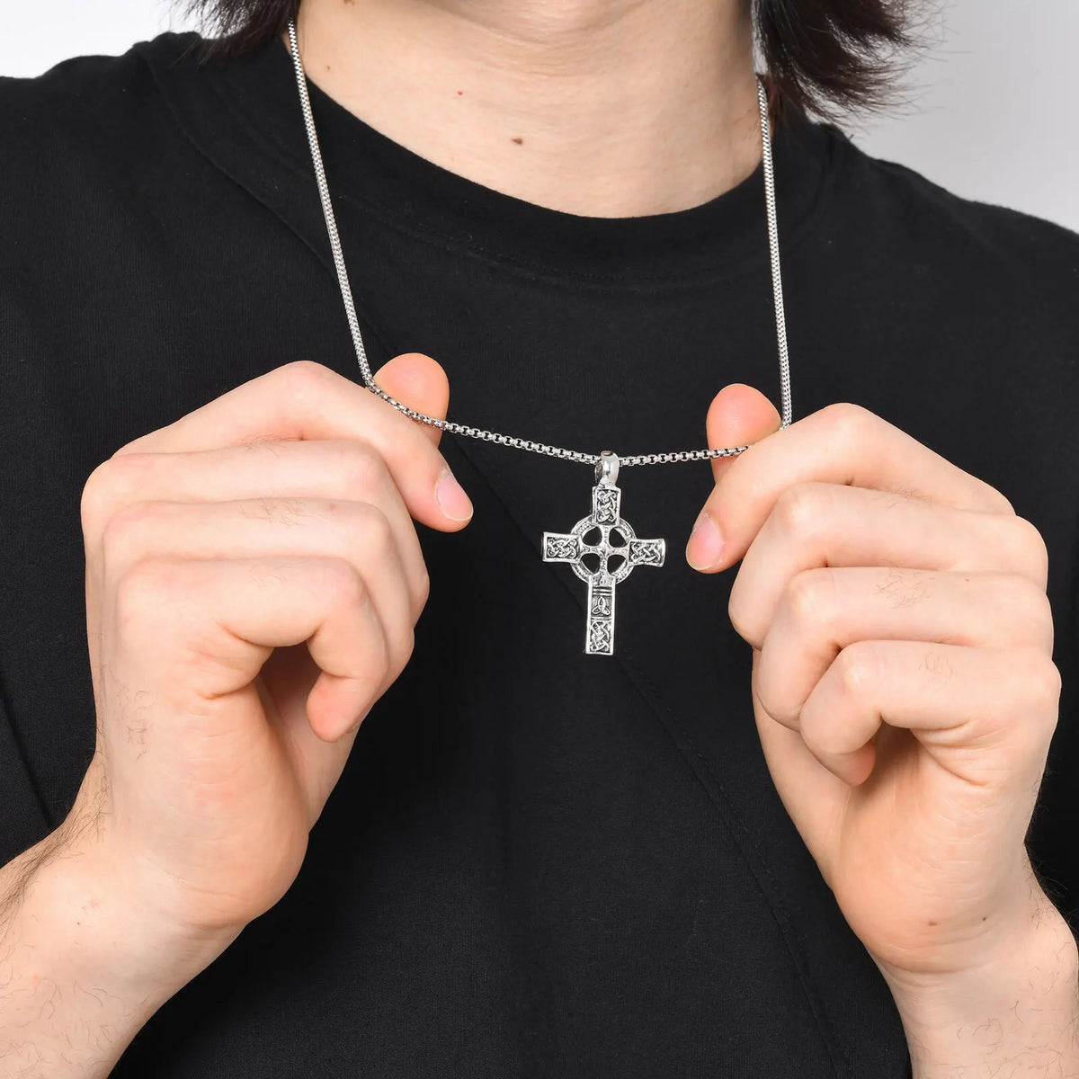 PENDRA Cross Knot Pendant Necklace