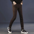 Brands Original 2026 Luxury Brands Clothing Fashion Casual Jeans Slim-fitting Pants Handsome Korean Casual Coffee Men's Pants