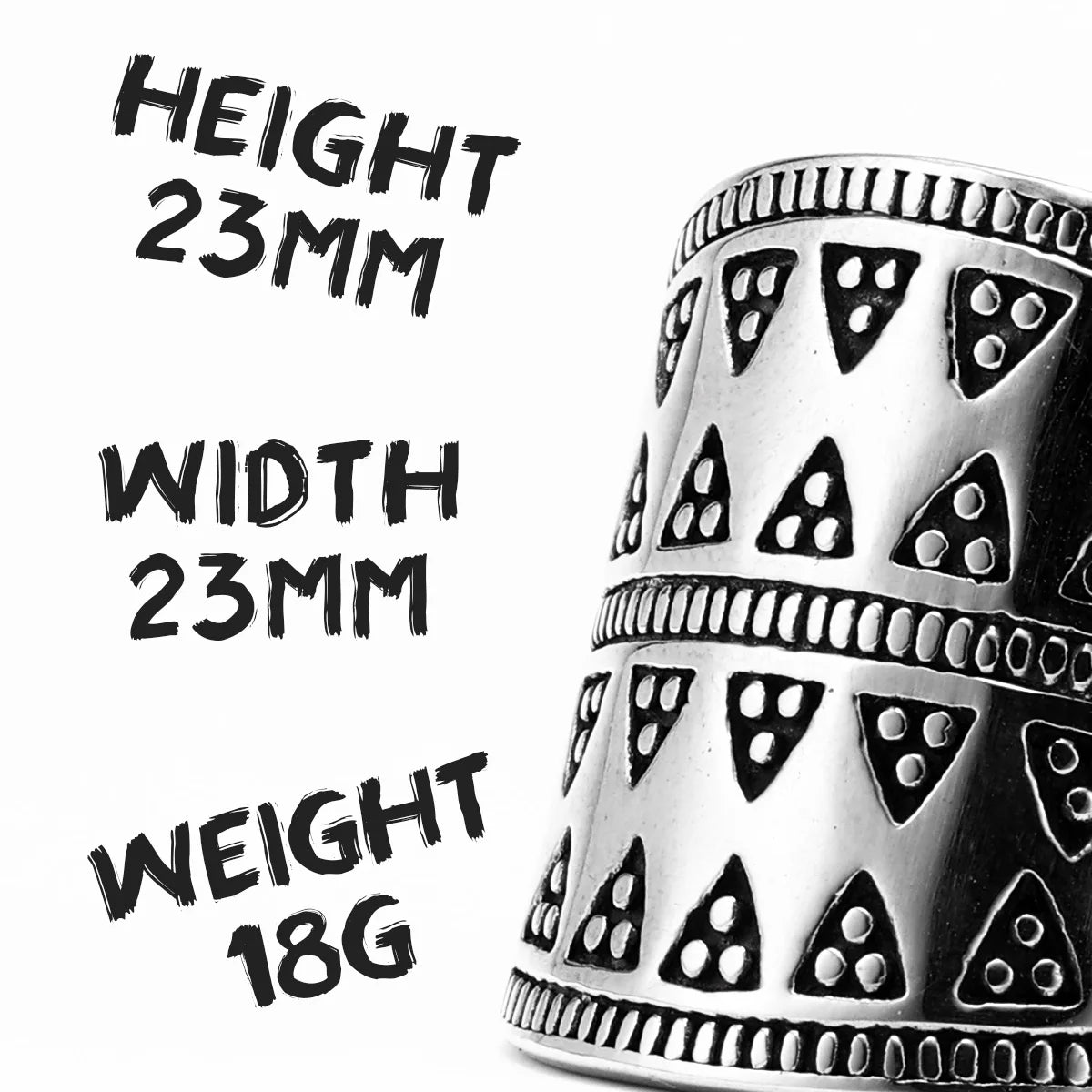 PENDRA Aesthetic Geometry Triangle Steel Ring