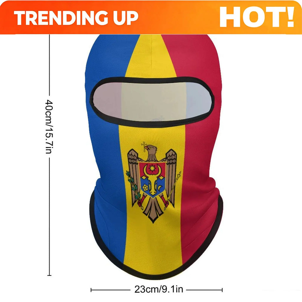 PENDRA Moldova Flag Sunscreen Face Mask
