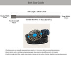 PENDRA Lunaine Leather Turquoise Buckle Western Gothic Belt