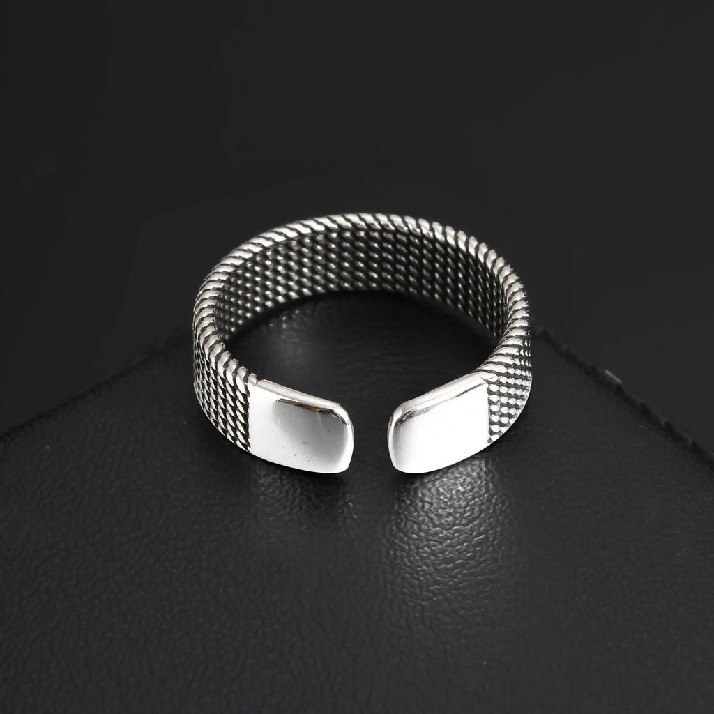 Vintage Men's Ring,Simple Open Ring Lines Index Finger Ring,Free Ring Jewelry Gifts