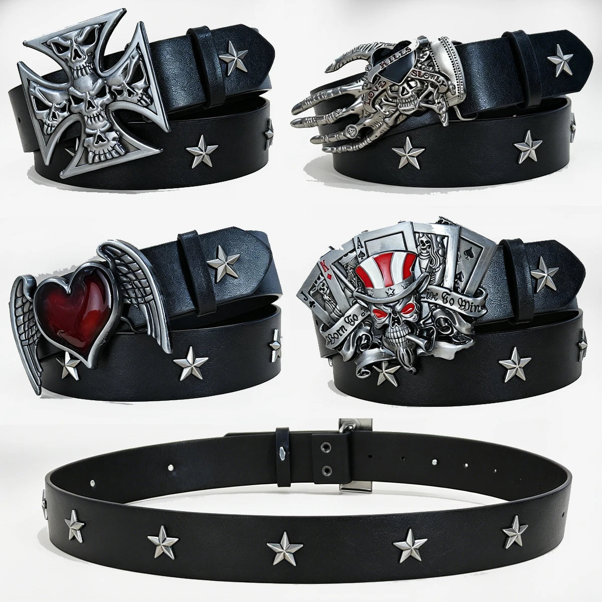 PENDRA Jadeine Skull Gothic Belt