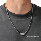 PENDRA Onyx Stone Chain Necklace