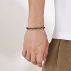 Classic Rolo Chain Bracelets for Men Boys,Vintage Waterproof Stainless Steel Chain Links Wristband,Casual Jewelry Gifts