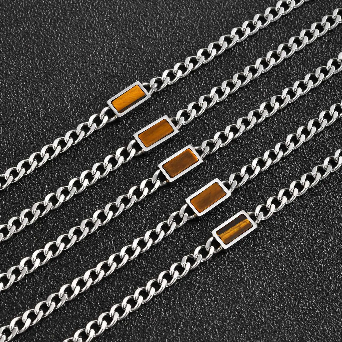 PENDRA Cuban Stone Link Chain Necklace