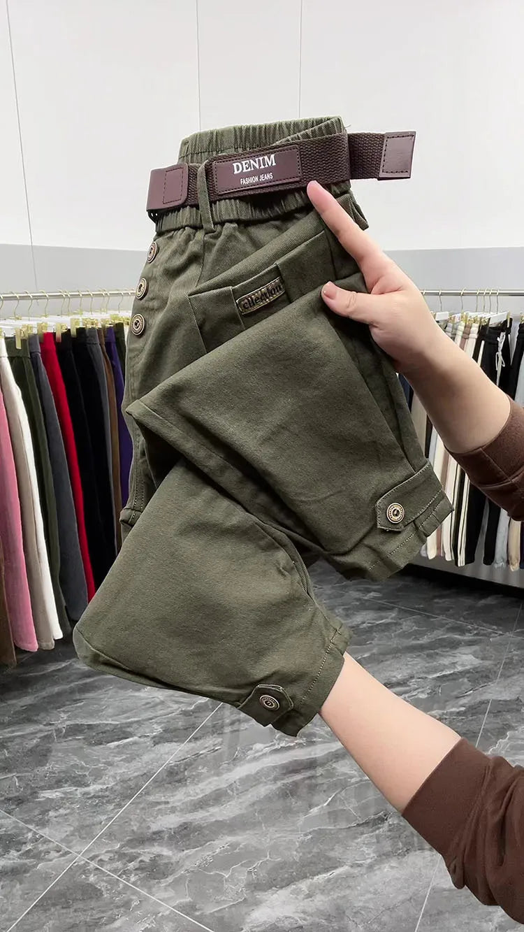 Solid Color Pants Women 2024 New Fashion Spring Autumn Korean Loose Casual Harem Pants Trousers