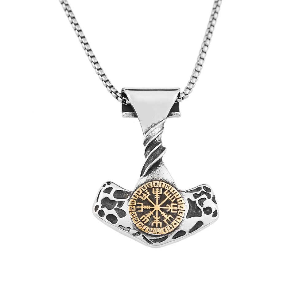 PENDRA Mjolnir Vintage Thor Hammer Pendant Necklace