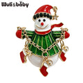 PENDRA Adorable Snowman Brooch