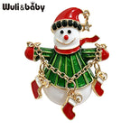 PENDRA Adorable Snowman Brooch
