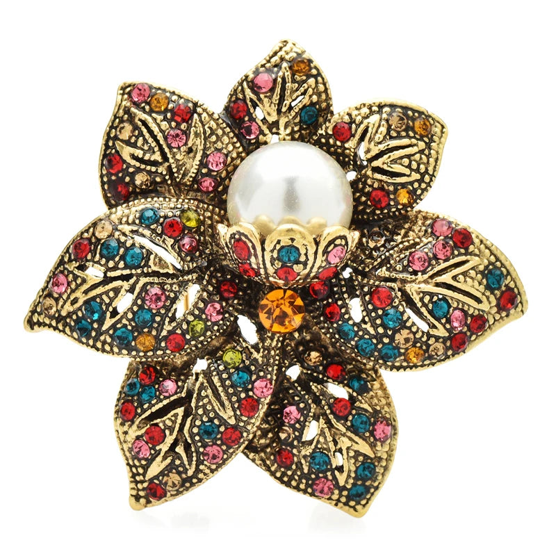 PENDRA Floravie Vintage Floral Brooch