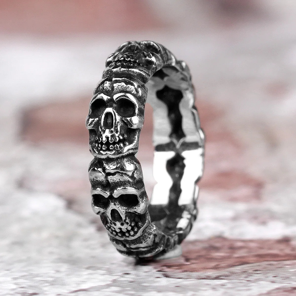 PENDRA Domineering Devil Skull Steel Ring