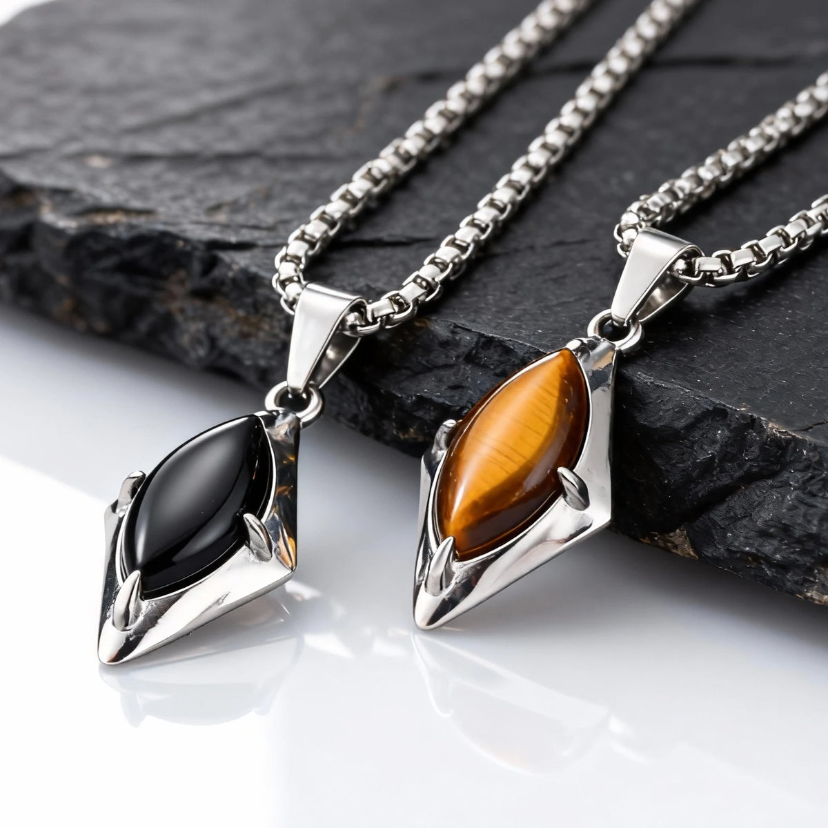 PENDRA Stone Geometry Pendant Necklace