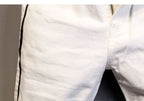 Summer Thin Luxury Designer Slim-Fit Men's Jeans Shorts Boyfriend White Color Striped Street Wear Cotton Casual Short Trousers