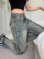 PENDRA Wide Leg Waist Washed Pants