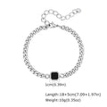 Punk Silver Color Men's Chain Bracelets,Hip Hop Stainless Steel Braided Link Wristband,Classic Metal Jewelry Gift for Him Dad