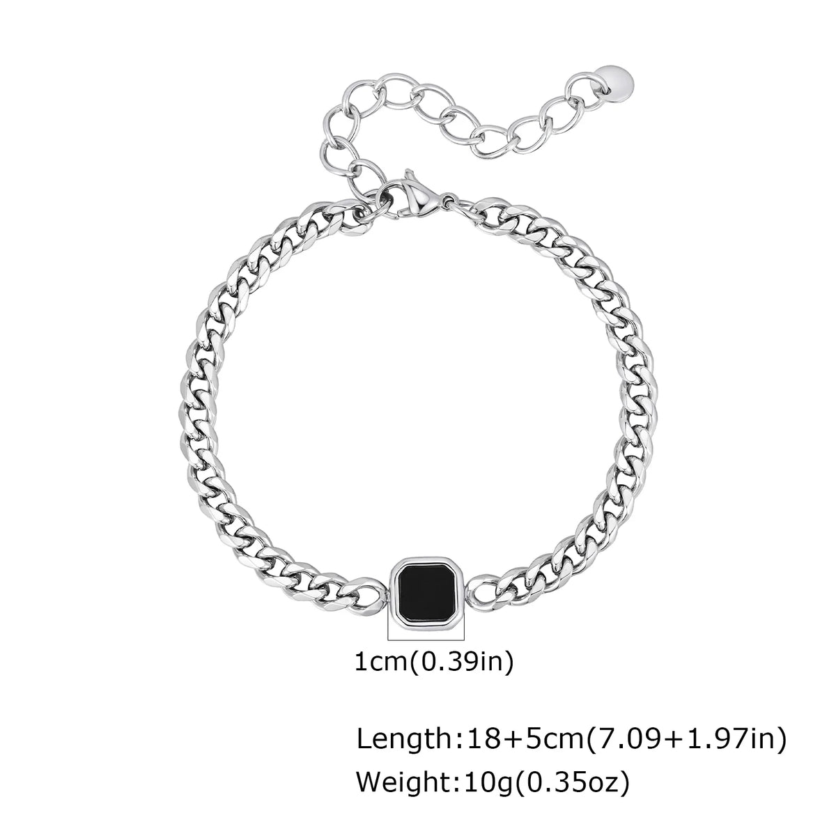 Punk Silver Color Men's Chain Bracelets,Hip Hop Stainless Steel Braided Link Wristband,Classic Metal Jewelry Gift for Him Dad