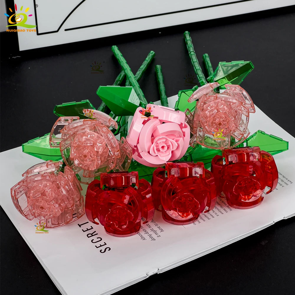 PENDRA Rose Hydrangea Floral Building Set