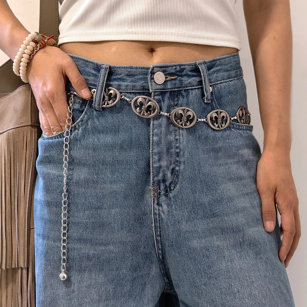 PENDRA Irisessa Metal Silver Heart Luxury Belt