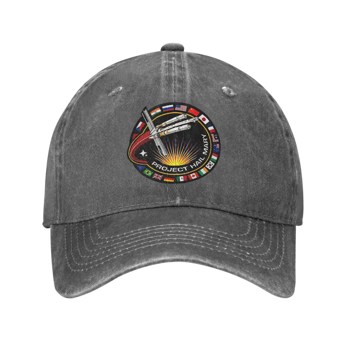 Project Hail Mary  Sun Baseball Cap Mission Patch With Countries Unisex-Teens Trucker Hat Summer Casual Breathable Snapback Cap