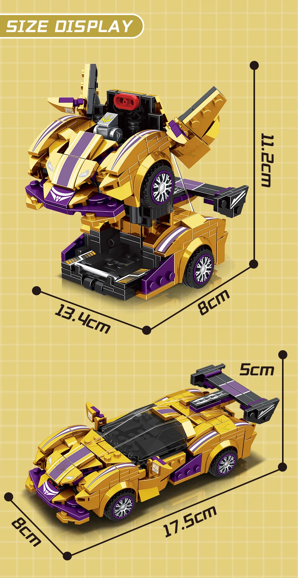 PENDRA Transfrom Racing Robot Building Set