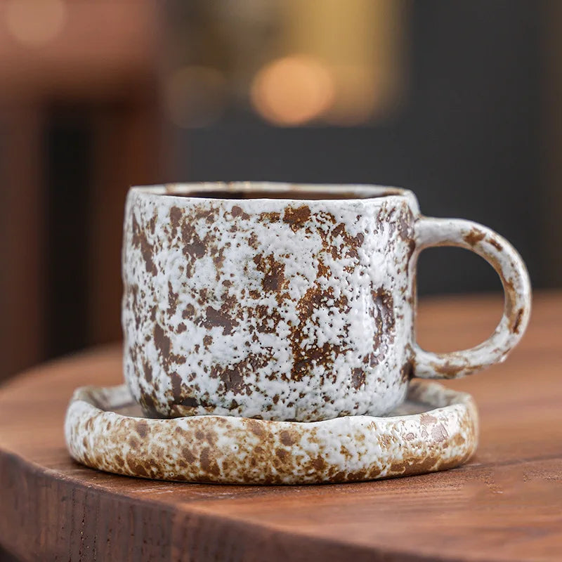 Retro kiln-changed ceramic coffee cup, Japanese handmade style ins style desktop coffee cup multi-color optional