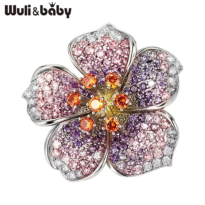 PENDRA Peachelle Peach Blossom Flower Brooch