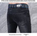Original Brand Men's Clothing Autumn and Winter New Trend Letter Embroidered Jeans Men's Slim Fashion Korean Elastic Trousers