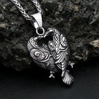PENDRA Ravenodin Nordic Double Raven Pendant Necklace