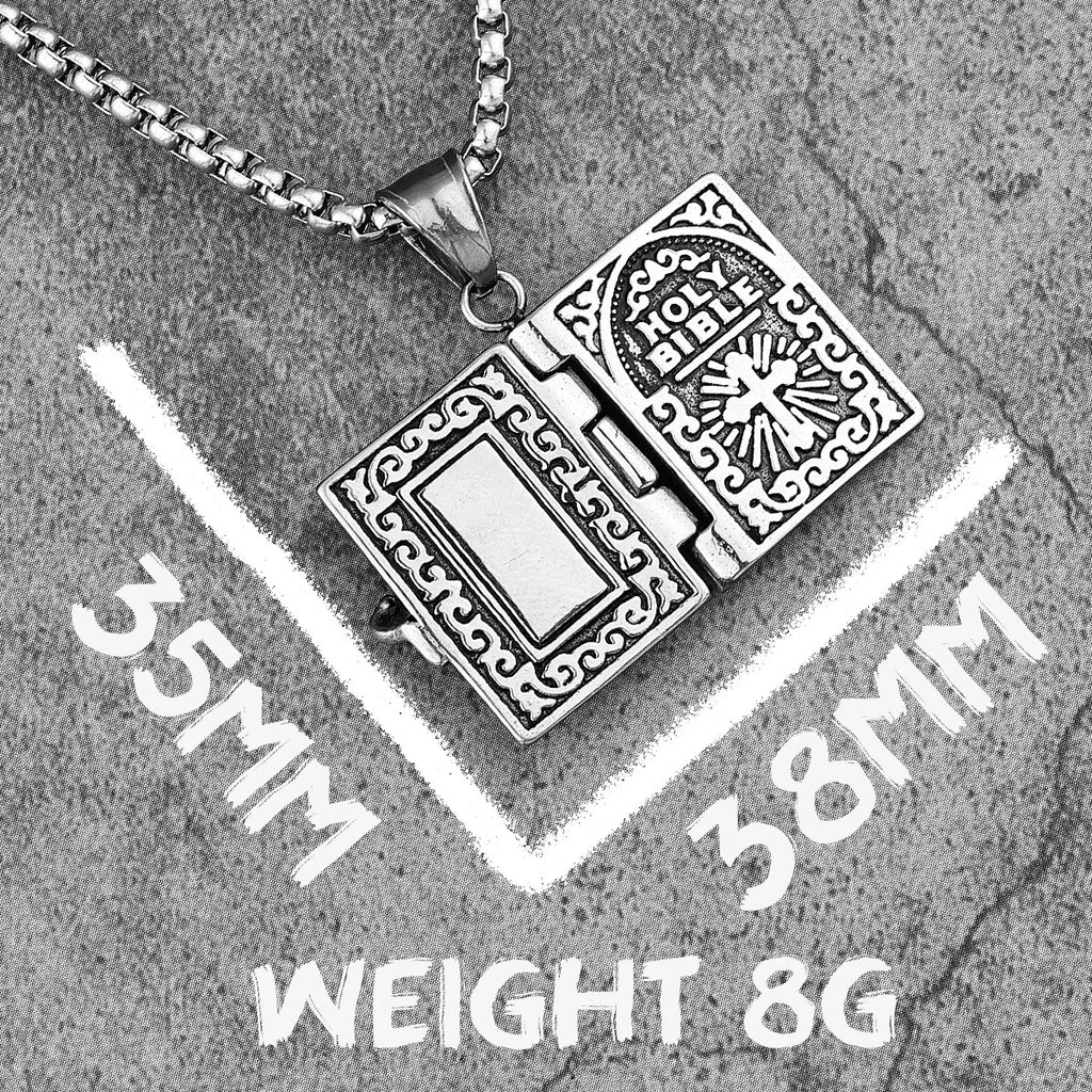 PENDRA Holy Bible Steel Necklace