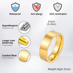 PENDRA Bend Flat Wedding Steel Ring