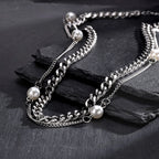 PENDRA Pearl Cuban Chain Necklace