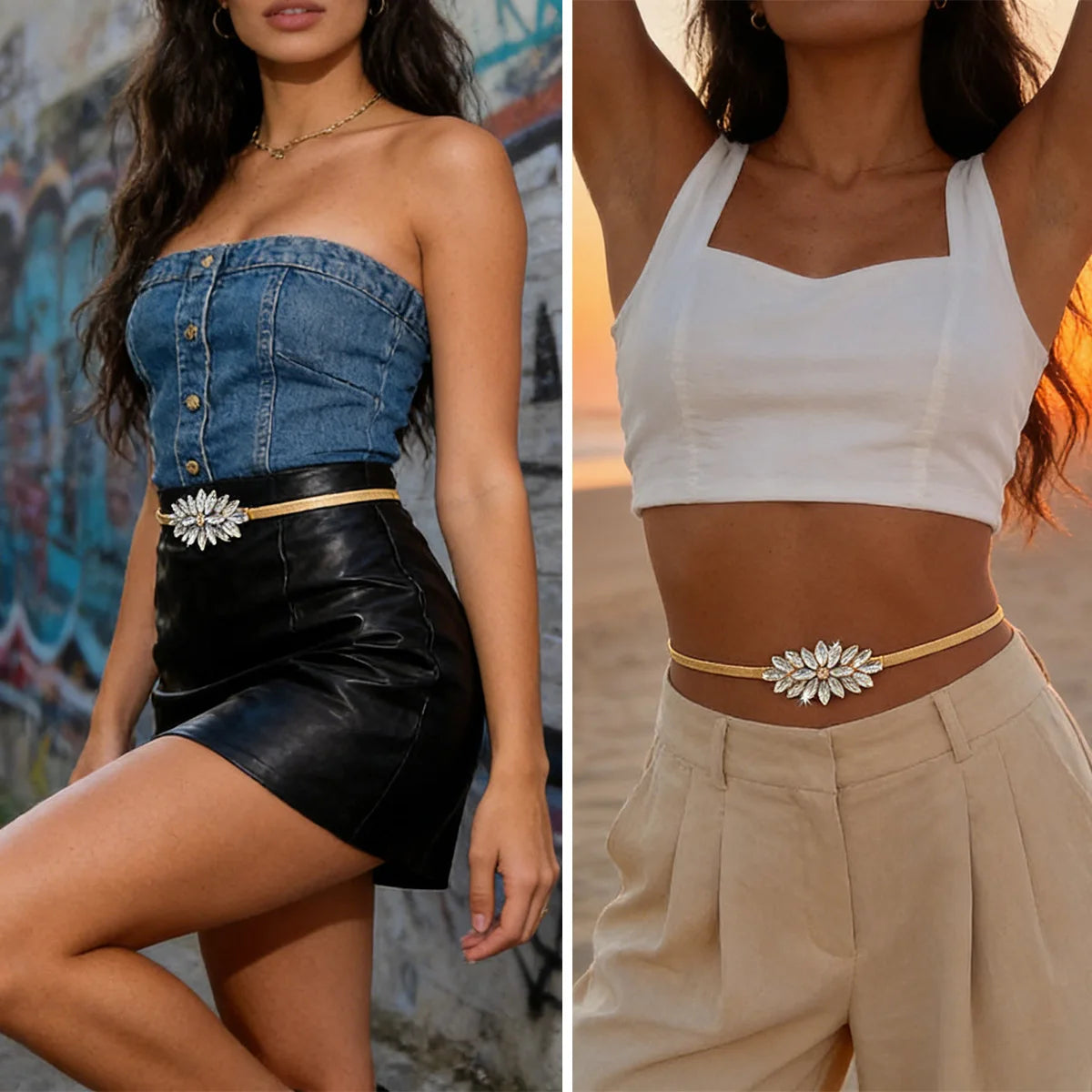 PENDRA Koraaya Metal Gold Minimal Belt